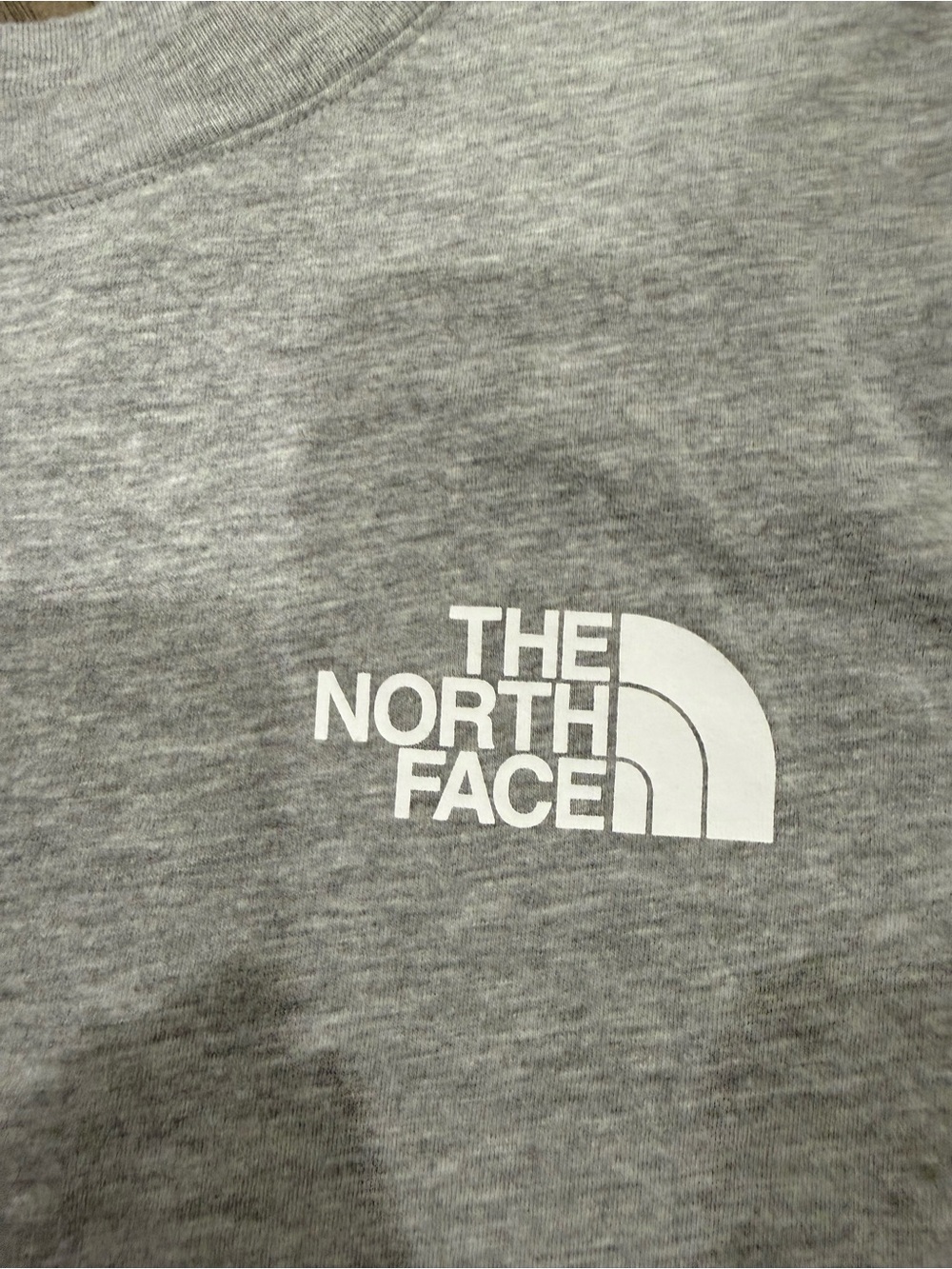 The North Face Light Gray Logo Crew Tee XL - Picture 3 of 11